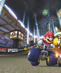 Mario Kart characters racing in stadium, featured in Mario Kart 8 XL Chair Rail Wall Mural 10.5 Ft By 6 Ft Spray And Stick Peel And Stick