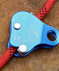 Beefy Aluminum Climbing Rope Grab Self Locking Safety Ascender for Fall Protection in blue on 8-13mm rope