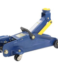 Beefy 2 Ton Trolley Jack For Cars And SUVs, Heavy Duty Hydraulic Floor Jack With Safety Valve, Lift From Five And One Eighth Inches To Twelve And Three Quarters Inches, Solid Steel Construction, Meets ASME PASE Standards