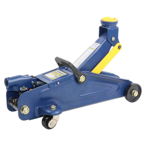 Beefy 2 Ton Trolley Jack For Cars And SUVs, Heavy Duty Hydraulic Floor Jack With Safety Valve, Lift From Five And One Eighth Inches To Twelve And Three Quarters Inches, Solid Steel Construction, Meets ASME PASE Standards