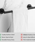 Matte Black 10 Piece Bathroom Hardware Set Includes Two 24 Inch Towel Bars A Towel Ring A Toilet Paper Holder And Four Robe Hooks Rustproof Metal Bath Accessories For A Modern Home Upgrade towel bar with towel