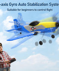 Foam RC Airplane For Beginners With 6 Axis Gyro Stabilizer And 2.4GHz Remote 3 Channel Control Dual Batteries Easy To Fly Toy Plane