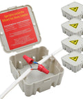 Open Splice Junction Box 4 Pack Quick Fix For Open Splices Easy 5 Second Installation Splice Box with durable plastic construction