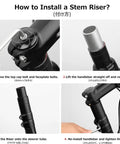 How to install Bike Fork Stem Extender And Handlebar Riser Adaptor Aluminum Alloy Head Up Adapter instructions