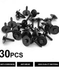 Thirty Piece Heavy Duty Hex Head Self Tapping Screws M4.2 X 20mm Black Phosphate Finish With Seven Mm Hex Drive Rigged Right Automotive Hardware For Dash Panels And Brackets.