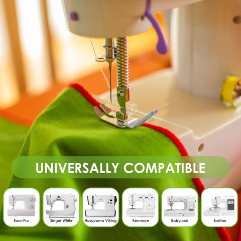 Sewing machine using Six Piece Hump Jumper Sewing Tool Kit for Thick Hems and Denim, Pro Grade Set Compatible With Brother Janome Singer Husqvarna