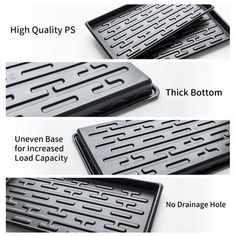 Shallow 1020 Nursery Trays For 200-Cell Plug Seedlings, 1.3 Inch Depth, No Holes, Microgreen Germination Ready, 10 Pack, Built To Hold, Carry, And Move Seedlings With Ease