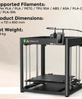 Ender-5 Max 3D Printer With Massive 400x400x400mm Build Volume, detailed view showing structure and control panel, black color.