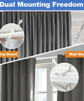 Heavy Duty Ceiling And Wall Mounted Curtain Track System With Roller Hooks And Sliding Rails White 3Ft To 6Ft Aluminum Alloy Durable Curtain Rail Set For Home Upgrade Built To Last, ceiling and wall mount shown
