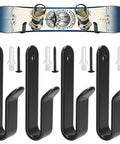 4 Pack Snowboard Wall Mount Clips Dope Display Rack For Room And Garage Rubber Dipped Clips That Won't Scratch Your Board Easy On Off