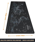 XXL Extended Gaming Mouse Pad With Premium Non Slip Base For Office And Gaming Setups 35.4 Inch By 15.7 Inch World Map Design Large Desk Mat Provides Cozy Space For Keyboard And Mouse