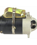Side view of 12V Marine Starter Replacement For Crusader Inboard And Sterndrive Engines CCW 9 Tooth Direct Bolt On Fit, showing components.