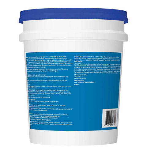 Heavy Duty Clear Acrylic Roof Coating For Asphalt Shingles And Slate Sealer Waterproof Shield 4.75 Gallon container with label