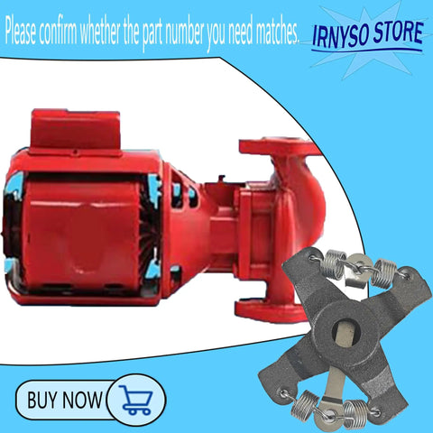Replacement Water Pump Coupler For Series 100 NFI HV Two Inch In Line Pumps Cast Iron One Half Inch By One Half Inch Spring Type