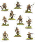 Japanese Army Infantry Platoon 28mm Plastic Miniatures For Bolt Action War Gaming World War II Tabletop Figures including rifles and swords