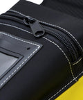 Close-up of zipper detail on Built Tough Contractor Vest With Roomy Multi Pocket Layout And Easy Waist Adjustments Crafted From Heavy Duty Waterproof Oxford Cloth.