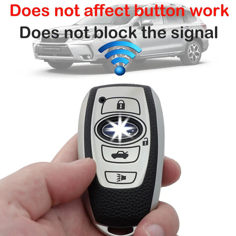 Subaru Key Fob Cover With Keychain Soft TPU Case 4 Button Fit BRZ Legacy Outback Ascent Crosstrek Forester WRX Remote Red