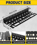 Two Tier Wall Mount Tool Rack For Screwdrivers And Pliers With 35 Holes, Heavy Duty Metal Organizer, 15.75 Inch Long, product dimensions
