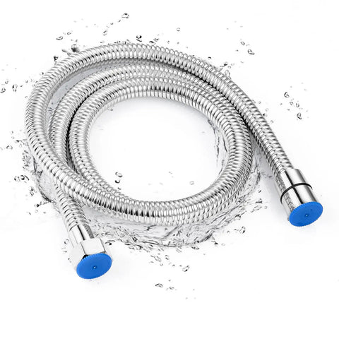 Stainless Steel Bidet Hose 47 Inch With Nylon Braided PVC Inner Hose G One Half Fitting Handheld Sprayer Chrome Finish