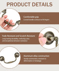 4-Piece Antique Bronze Drop Bail Drawer Pulls With Screws, close-up detail showing durability and comfortable grip features.