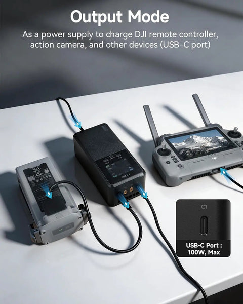 300W Matrice 4 Series Battery Charging Hub fast charging DJI remote controller with LCD display