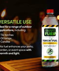 Citronella Torch Fuel With Clean Burning Biodegradable Formula And Extended Burn Time For Oil Lamps And Tiki Torches Great For Backyard Hangouts And Patio Parties 1 Gallon Pack Of 1 bottle displayed on a table