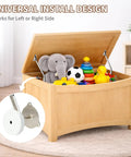 Two Pack Soft Close Hinges For Toy Boxes And Chests With Adjustable Tension And Multi Angle Lid Support No Slam Zinc Alloy Hinges installed