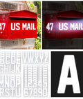 Reflective Mailbox Numbers And Letters Stickers Decals, 148-Piece Vinyl Self-Adhesive Address Kit with mailbox and sheets