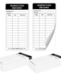 200 Pack Dot Inspection Stickers And Heavy Duty Adhesive Labels 6 By 3 Inches For Equipment Maintenance, featuring inspection record tags.