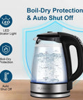 Electric Kettle With Temperature Control, 6 Presets For Tea, Coffee And Herbal, Fast Boil 1.7L, BPA Free, LED indicators