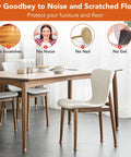 24 Pack Elastic Chair Leg Floor Protectors For Hardwood Floors, Scratch Guard And Glide Smoothly in dining room setup