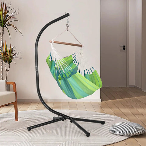 Hammock Chair Stand Built From Solid Steel For Indoor Or Outdoor Chill, Heavy Duty Frame Supports Up To 400 Lbs, 360 Degree Rotation