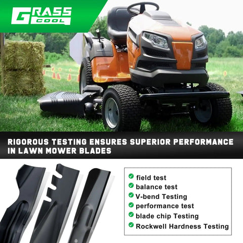 Beefed Up 48 Inch Mulching Mower Blades For Husqvarna Lawn Tractors And Zero Turn Mowers YTH24V48 Z248F YTH2348 YTH24K48