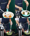 Stainless Steel 13 Piece All In One Kitchen Utensils Set With Holder Nonstick Heat Resistant Dishwasher Safe Easy To Clean