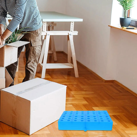 Ventilated Plastic Floor Riser Pallet With Raised Design And Forklift Friendly Structure visible in home setting