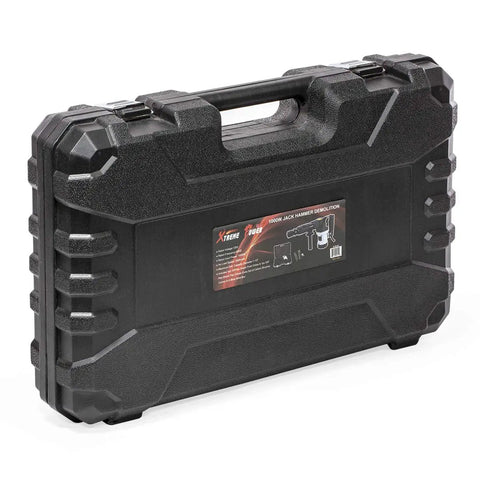 Heavy Duty SDS Plus Rotary Demolition Hammer Kit With Case Electric Demolition Chipping Hammer Drill Bits And Chisels Set 1000W Variable Speed For Brick Concrete Tile Plaster And Masonry Removal black case