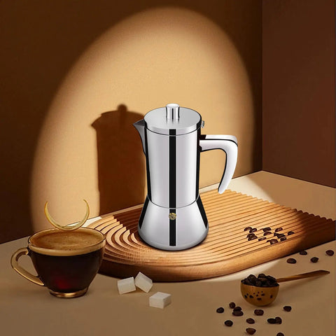 12 Cup Thickened 304 Stainless Steel Moka Pot Stovetop Espresso Maker For Induction Kickass Cafeteras Italian Percolator Mocha