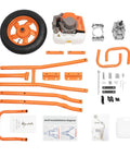 Gas Powered Post Hole Digger With Wheelbarrow Design 63cc Engine 3HP Earth Auger Borer parts and assembly layout