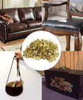 Top Tier 500 Piece Gold Metal Upholstery Tacks For Furniture Reupholstering And Cork Boards displayed on various furniture and crafts.