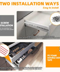 Installation instructions for Heavy Duty 14 Inch Thin Drawer Slides With Low Profile Ball Bearing Tracks 4 Pack for kitchen cabinets.