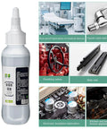 Pro Grade High Temp Silicone Oil Lubricant For Food Processing Equipment And Conveyors Waterproof And Rust Resistant bottle next to diverse uses in machinery.
