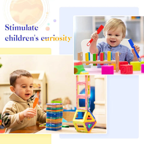 Children using 30 Pack Magnetic Wands For Kids Bulk Classroom Science Tools Colorful Bingo Sticks to boost observation skills and learning.