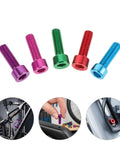 Ride Ready 30 Piece M5 Bike Bottle Cage Bolts Kit With Aluminum Socket Head Screws For Road Mountain City Bikes in five colors