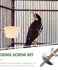 Premium Top Shelf Bird Cage Retaining Screws And Perch Hardware Kit With 16 Heavy Duty Bolts And Nuts Plus Gaskets For Small Pet Enclosure Fastening No Sweat Install Replacement Parts with a bird and fixing screw kit.