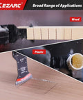 EZARC 5-pack oscillating saw blades with Japanese teeth for wood and plastic, arc-edge design