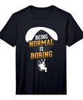 Being Normal Is Boring Paramotor Pilot Tee For Powered Paragliding Fans, black moisture-wicking T-shirt with graphic