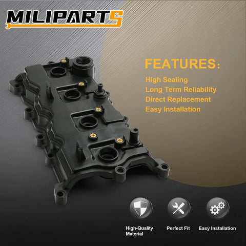 Nissan 2.5L Engine Valve Cover With Gasket Bolts And Oil Filter Cap Fits 2007-2013 Altima And Sentra Replaces 13264-JA00A 13270-JA00A