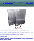Double-sided fireproof insulation panel for kitchen appliances, 40x60cm aluminum sheet, heat-resistant board for stoves and ovens.