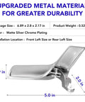 Mercedes Benz Interior Metal Front And Rear Left Driver Side Matte Silver Door Handle Repair Kit dimensions display