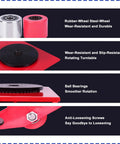 Heavy Duty Straight Line Machinery Movers With Steel Or Pu Wheels Industrial Load Dolly for rotating turntable details.